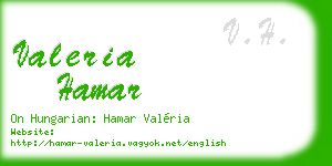 valeria hamar business card