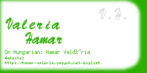 valeria hamar business card